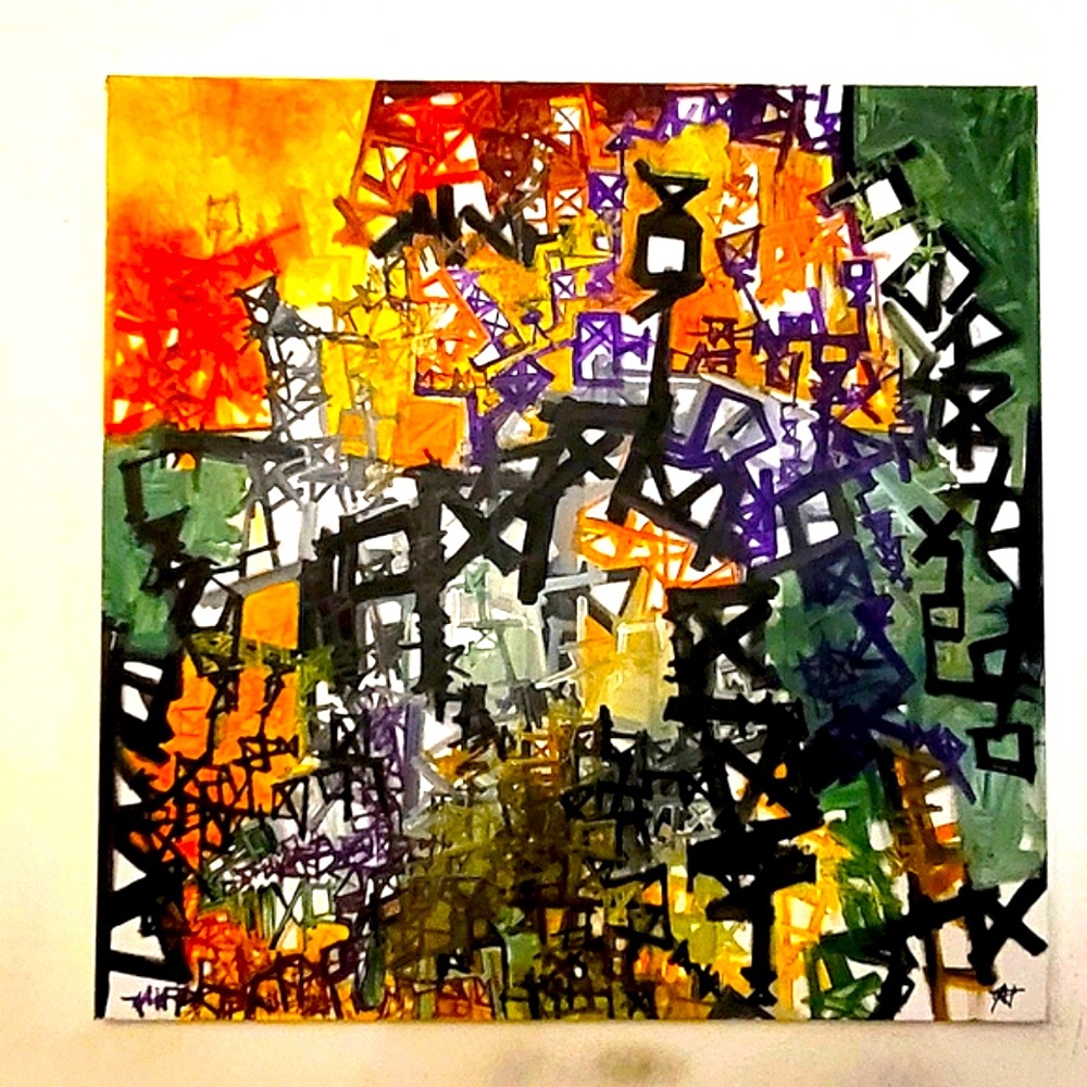 Original Wall Art "Crown of Thorns" 48"x48"×2"